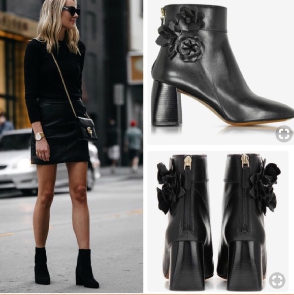 tory burch blossom leather boot